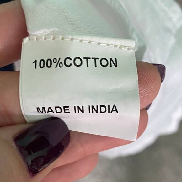 EUC eShakti Green Navy Chevron Stripe Full Skirt Sleeveless Summer Maxi  Medium - Picture 7 of 12